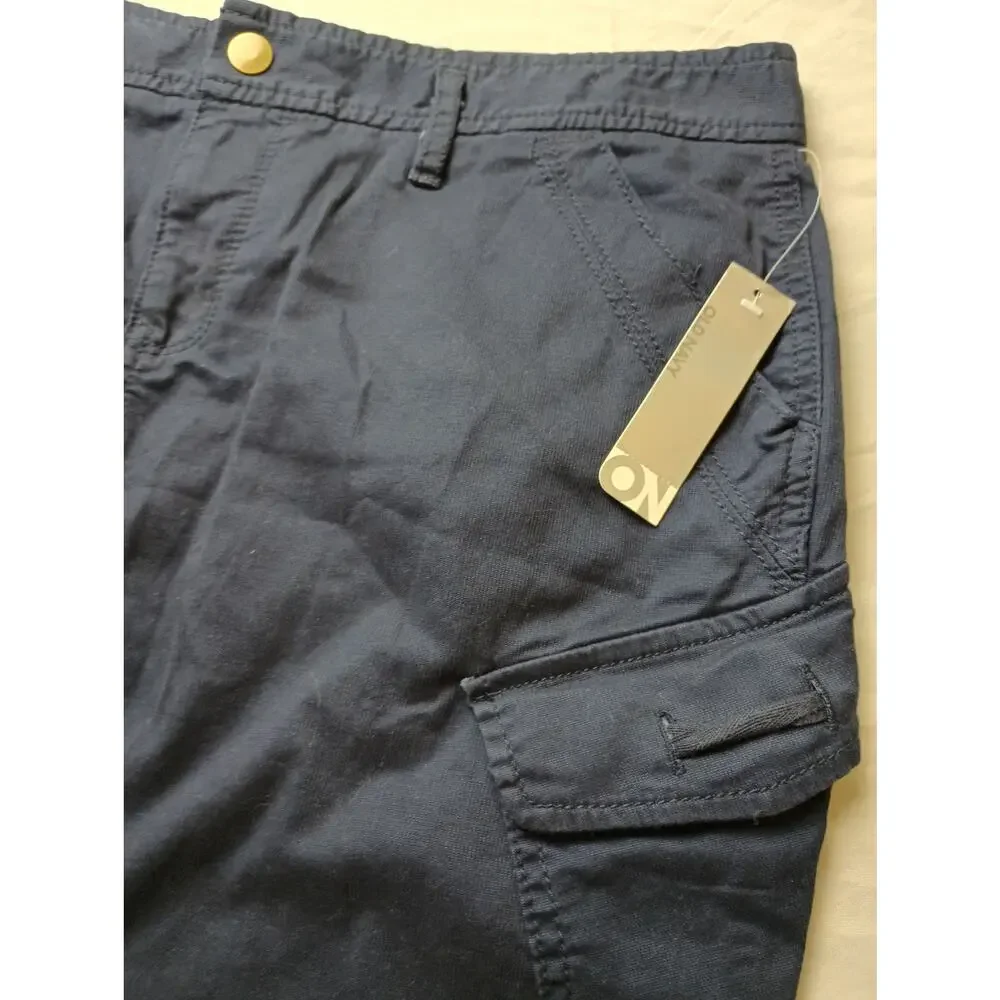 Vintage Y2K Old Navy Cargo Mini Skirt Navy Blue NWT Dead Stock Pockets Modest 12